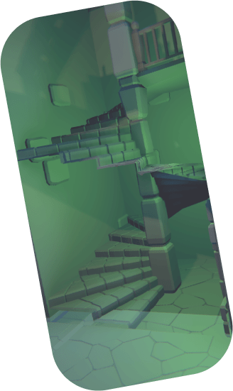 Afbeelding van een donkere hoek met een stenen wenteltrap